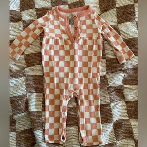 Pink and White Checkered Cat and Jacket Romper
